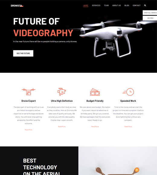 Zakra WordPress drone theme